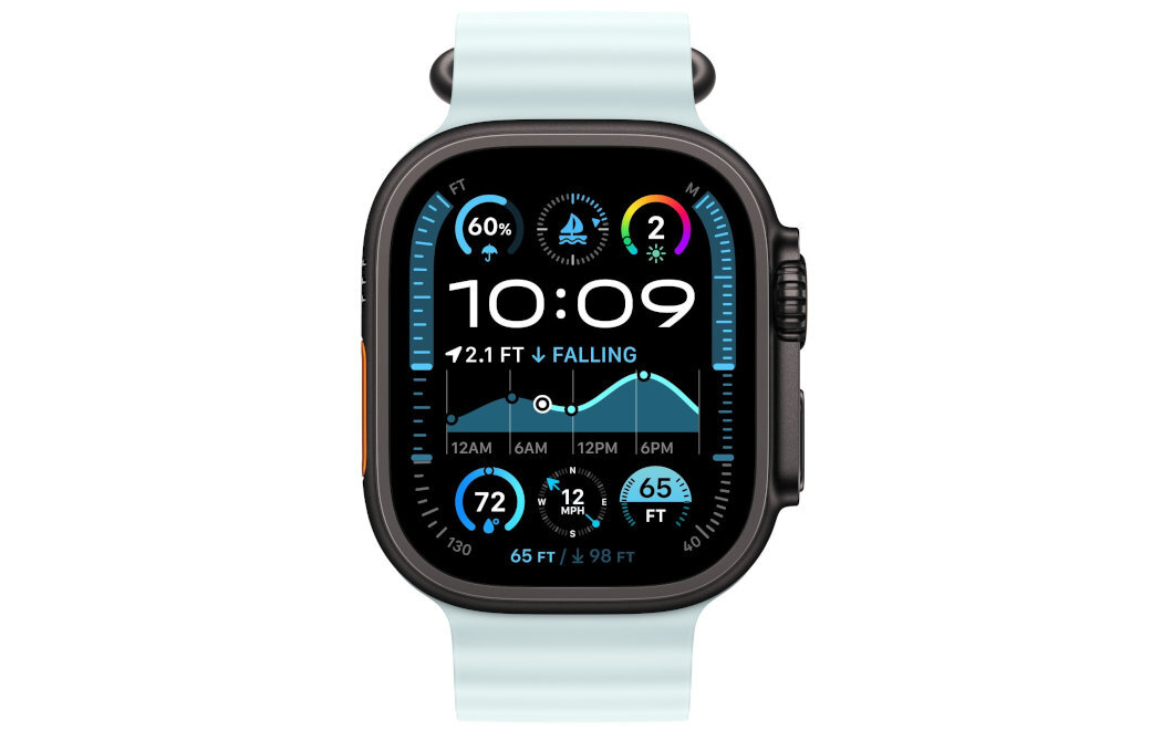 Pasek do Apple Watch (44/45/46/49mm) wytrzymały elastomer o strukturze rurkowej odporne na korozję sprzączka i regulowana szlufka z tytanu