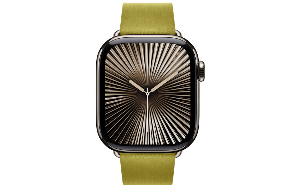 Pasek do Apple Watch (38/40/41/42mm) L Chartreuse przyjazny środowisku tkanina FineWoven przypominająca zamsz wytrzymały mikrodiagonal