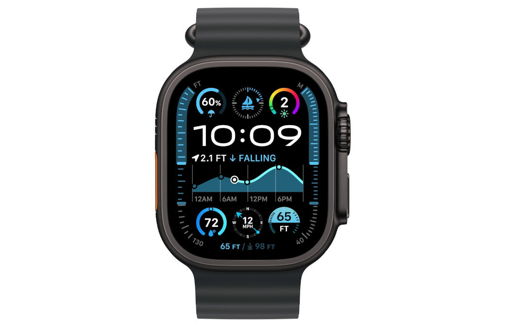 Pasek do Apple Watch (44/45/46/49mm) wytrzymały elastomer o strukturze rurkowej odporne na korozję sprzączka i regulowana szlufka z tytanu