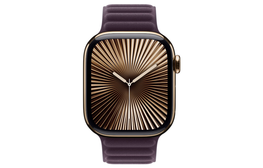 Pasek karbowany magnetyczny do Apple Watch (38/40/41/42mm) S/M Jeżyna przyjazny środowisku tkanina FineWoven przypominająca zamsz wytrzymały mikrodiagonal