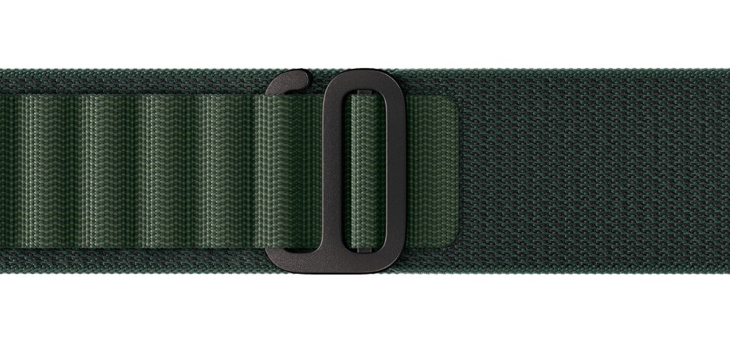 Pasek do Apple Watch (44//45/46/49mm) L Beżowy (Tytan naturalny) jednolita bezszwowa konstrukcja trwałe włókna wierchnie pętle tytanowa klamra w kształcie litery g