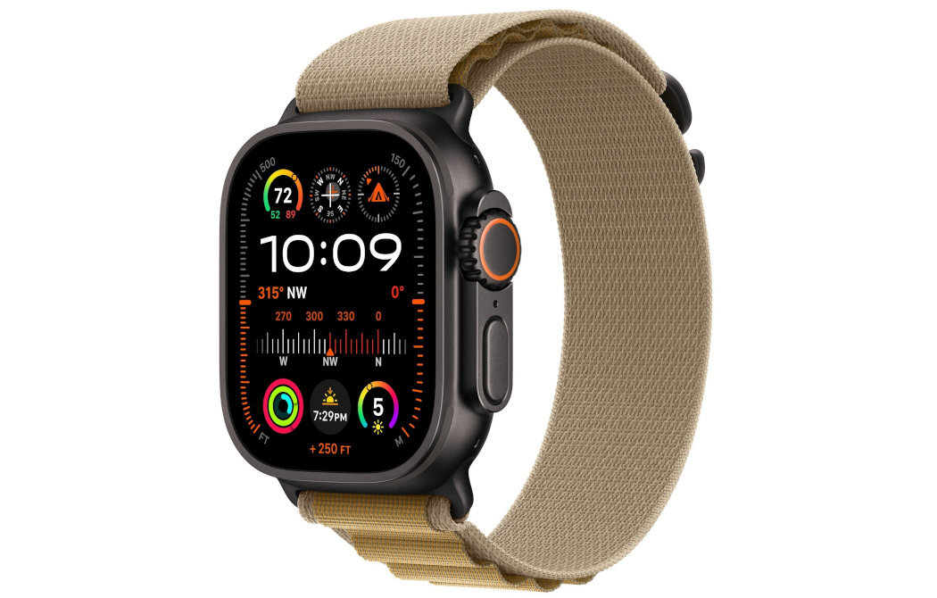Pasek do Apple Watch (44//45/46/49mm) L Beżowy (Tytan naturalny) bezpieczny i odporny