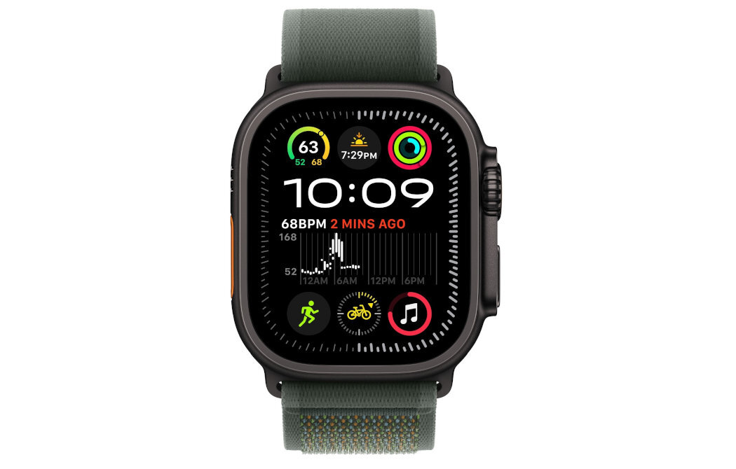 Pasek do Apple Watch (42/44/45/49mm) S/M Zielony (Tytan naturalny) neutralna węglowo przyjazny wybór dla osób dbających o środowisko odnawialne źródła energii dostarczona bez transportu lotniczego