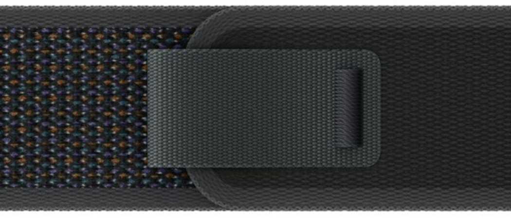 Pasek do Apple Watch (42/44/45/49mm) S/M Zielony (Tytan naturalny) miękki splot nylonowy o zwiększonej rozciągliwości zapięcie na zakładkę