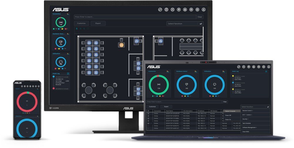 Płyta główna ASUS ProArt X870E-Creator WiFi Telefon, monitor i laptop z uruchomionym oprogramowaniem do monitorowania sprzętu i obciążenia systemu, bezpieczeństwo, ochrona danych, szyfrowanie