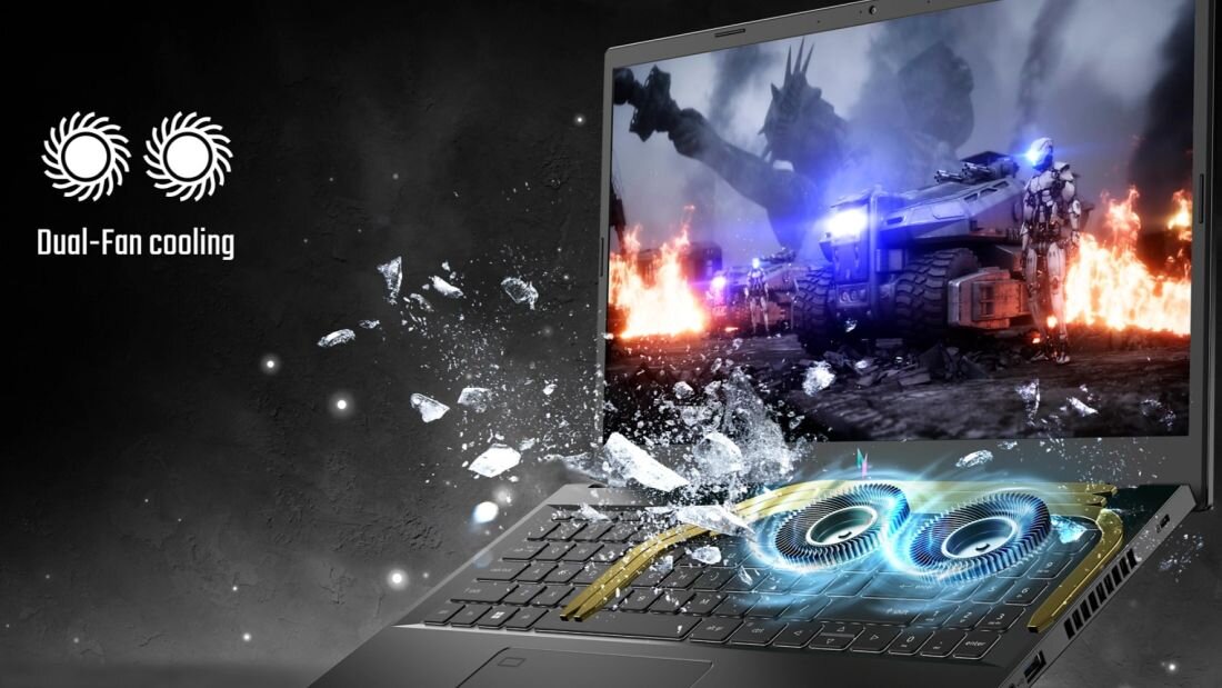 Laptop ACER Nitro V 15 ANV15-51 - system chłodzenia