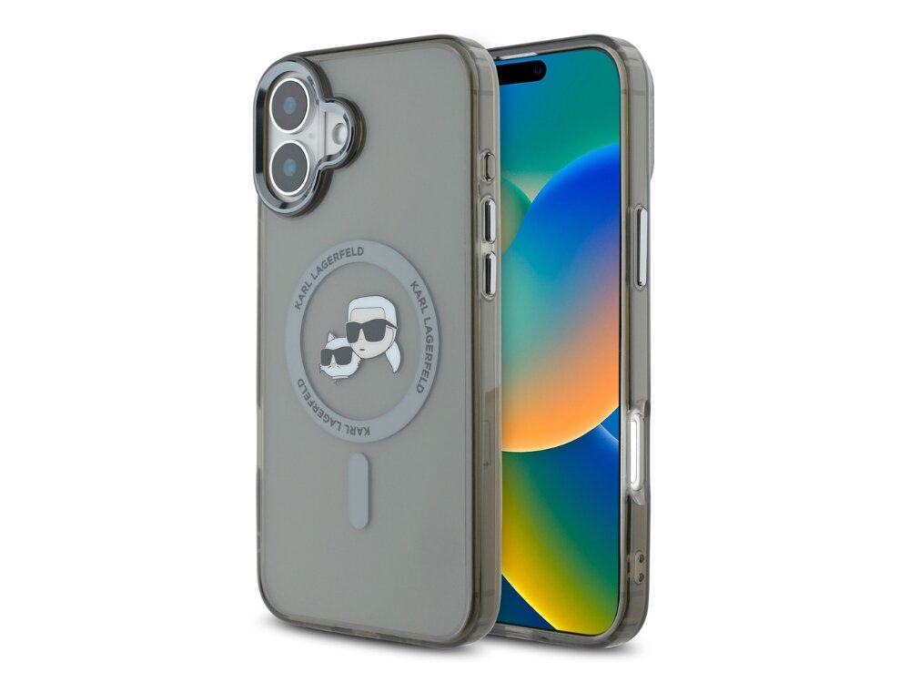 Etui Karl Lagerfeld IML Metal Karl&Choupette Head MagSafe pokrowiec etui obudowa ochrona case