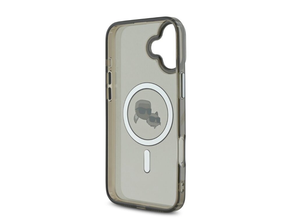 Etui Karl Lagerfeld IML Metal Karl&Choupette Head MagSafe ładowanie szybkie wygodne stabilne