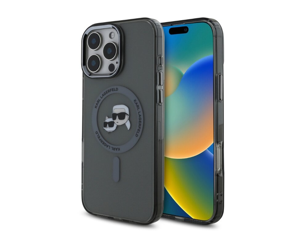 Etui Karl Lagerfeld IML Metal Karl&Choupette Head MagSafe pokrowiec etui obudowa ochrona case
