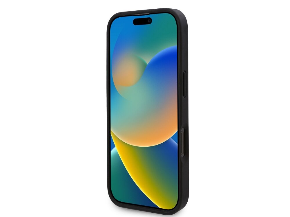 Etui KARL LAGERFELD Leather Monogram Metal Logo MagSafe do Apple iPhone 16 Pro Max Czarny trwałość ranty ochrona wstrząsy