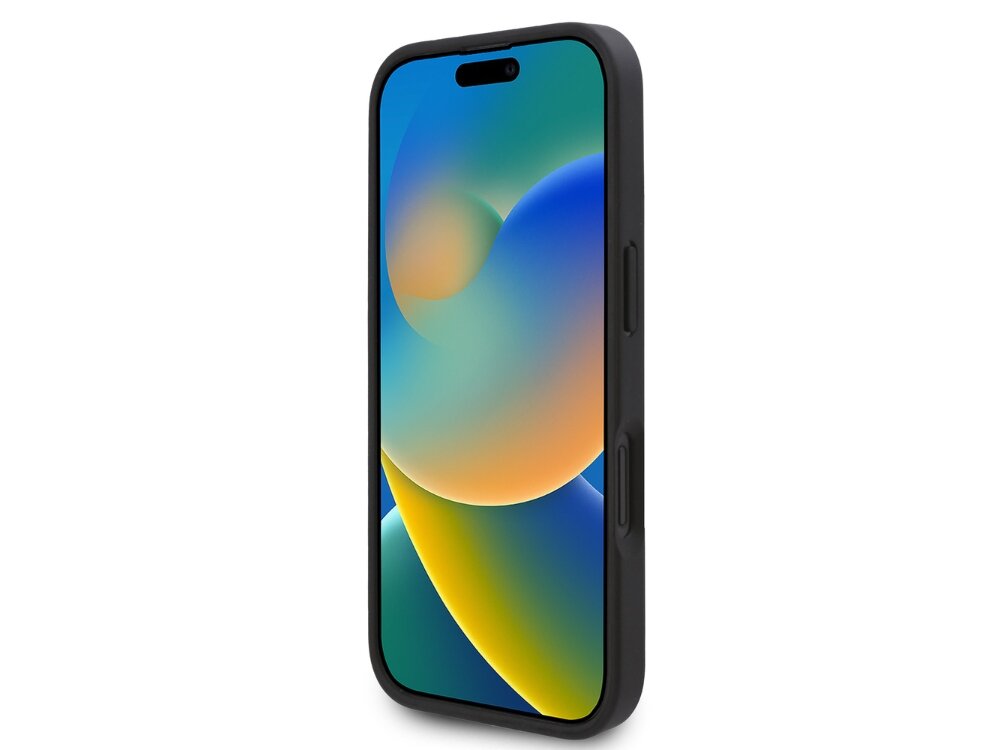 Etui KARL LAGERFELD Cardslots Monogram do Apple iPhone 16 Czarny ochrona trwałość ekran aparat