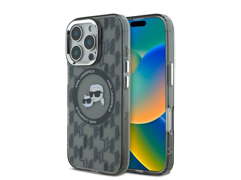 Etui KARL LAGERFELD IML Monogram Karl&Choupette Head MagSafe Styl i funkcjonalność Modny design na każdą okazję Ochrona która daje pewność zabezpieczenie telefonu precyzyjne dopasowanie