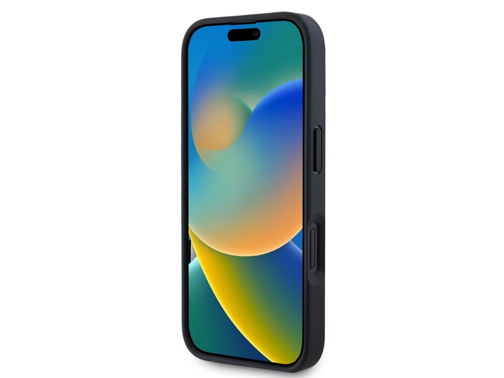 Etui KARL LAGERFELD Cardslots Monogram do Apple iPhone 16 Pro Czarny ochrona trwałość ekran aparat