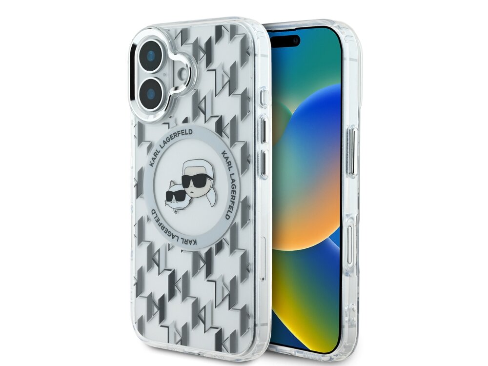 Etui KARL LAGERFELD IML Monogram Karl&Choupette Head MagSafe Styl i funkcjonalność Modny design na każdą okazję Ochrona która daje pewność zabezpieczenie telefonu precyzyjne dopasowanie