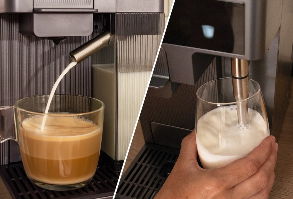 Ekspres CECOTEC Freestyle Latte (3 systemy kapsułek) Swoboda parzenia kaw mlecznych Automatyczny i ręczny system spieniania mleka kontrola konsystencja temperatura cappuccino lub latte preferencje