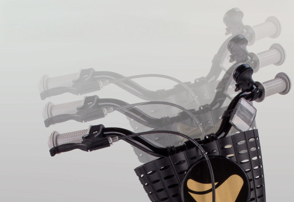 Rower dziecięcy SUN BABY Verdant Rowan 14 cali dla chłopca Cappuccino kierownica cienie pokazujące regulację brak uczucia dyskomfortu odpowiednia pozycja ciała uchwyty z antypoślizgowego materiału możliwość regulacji wysokości kierownicy w zakresie od 69 do 73 cm