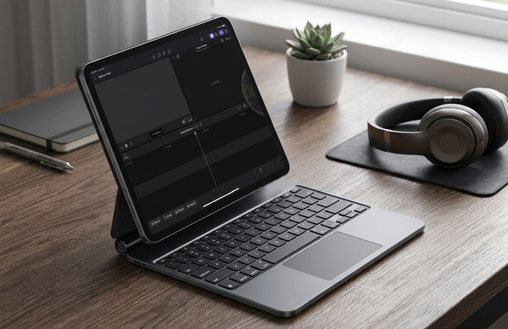 Etui na iPad Pro/Air USAMS Miaoke Series Czarny Klawiatura