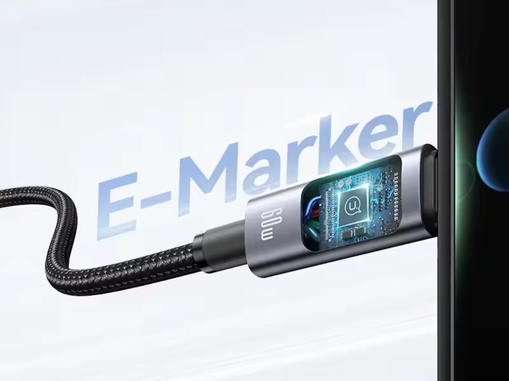 Kabel USAMS 6w1 SJ736
            kabel z widocznym chipem ładowanie urządzenia aluminium materiał wyświetlacz szybkie ładowanie