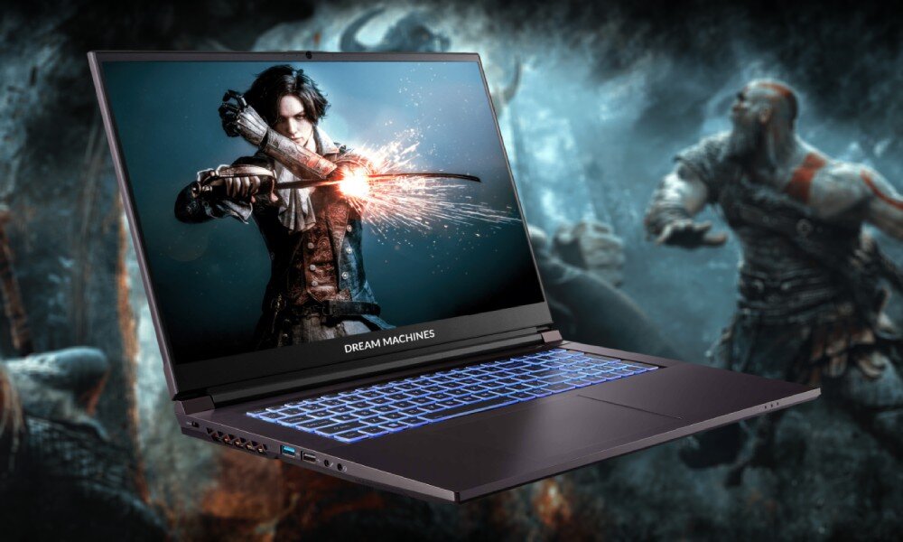 Laptop DREAMMACHINES RG2050-17PL22 17.3 144Hz i5-13420H 32GB RAM 1TB SSD GeForce RTX2050 opis