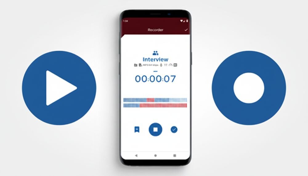 Dyktafon PHILIPS DVT4115 z aplikacją Philips VoiceTracer do zdalnego sterowania nagrywaniem, telefon na jasnym tle