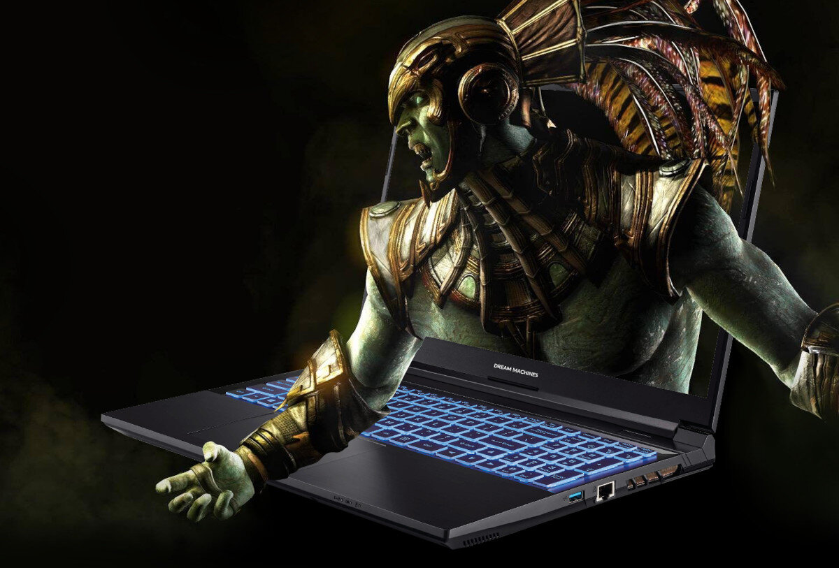 Laptop DREAMMACHINES RT3050-15PL37 15.6 144Hz R7-7735HS 32GB RAM 1TB SSD GeForce RTX3050 cechy zalety przeznaczenie styl podświetlana klawiatura