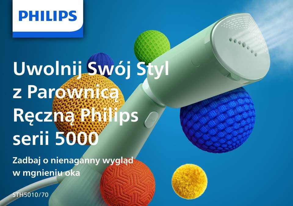 Parownica ręczna Philips dostepna jest w sklepach Media Expert Parownica ręczna Philips dostepna jest w sklepach Media Expert