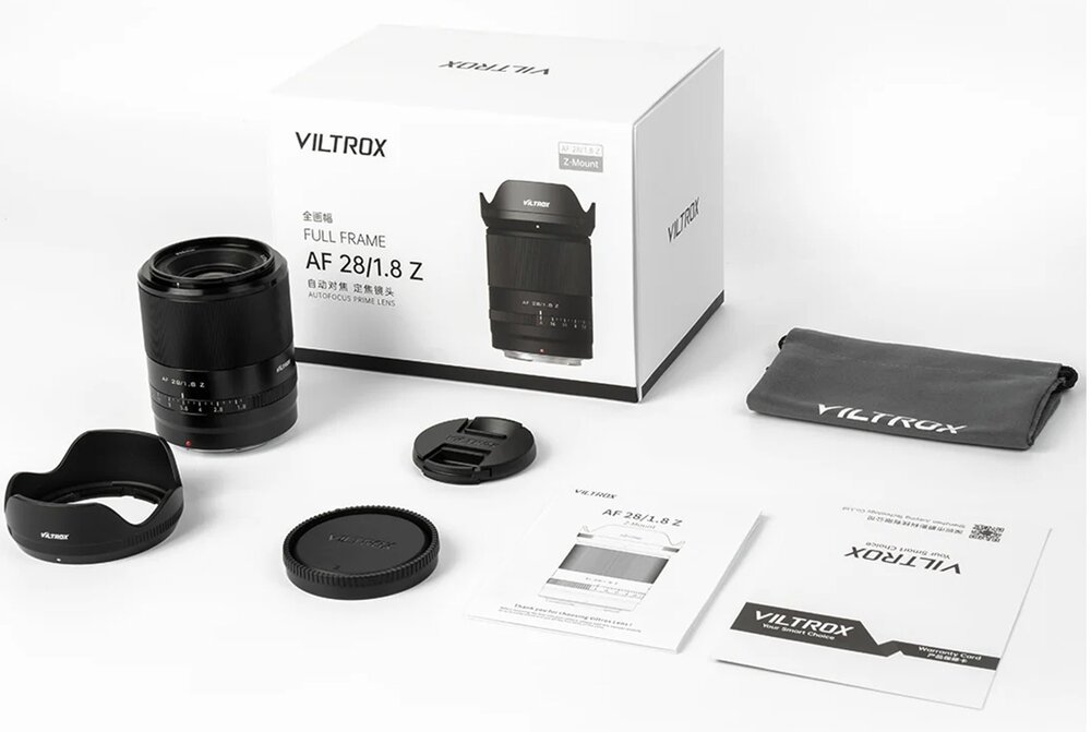 Obiektyw VILTROX AF 28mm f-1.8 zestaw