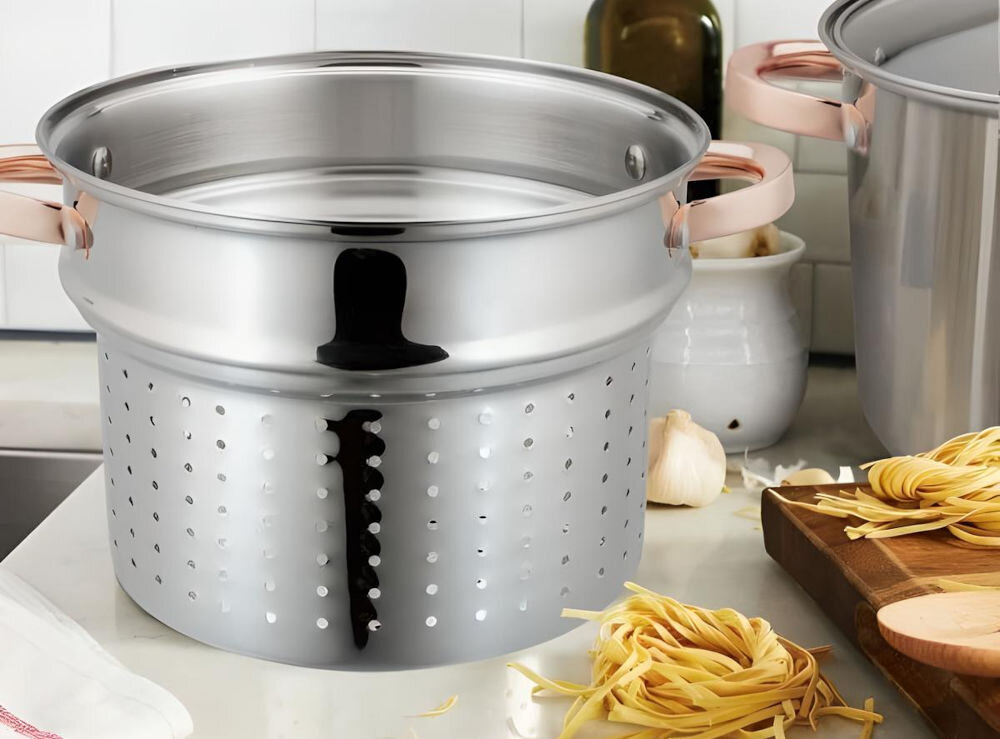 Garnek KLAUSBERG KB-7739 24 cm solidna stal nierdzewna trwałość wielowarstwowe dno termiczne równomierne rozprowadzanie ciepła szybkie nagrzewanie dłuższe utrzymywanie temperatury pojemność 7,5 l średnica 24 cm kuchenki gazowe elektryczne ceramiczne halogenowe indukcyjne wszechstronność użytkowania