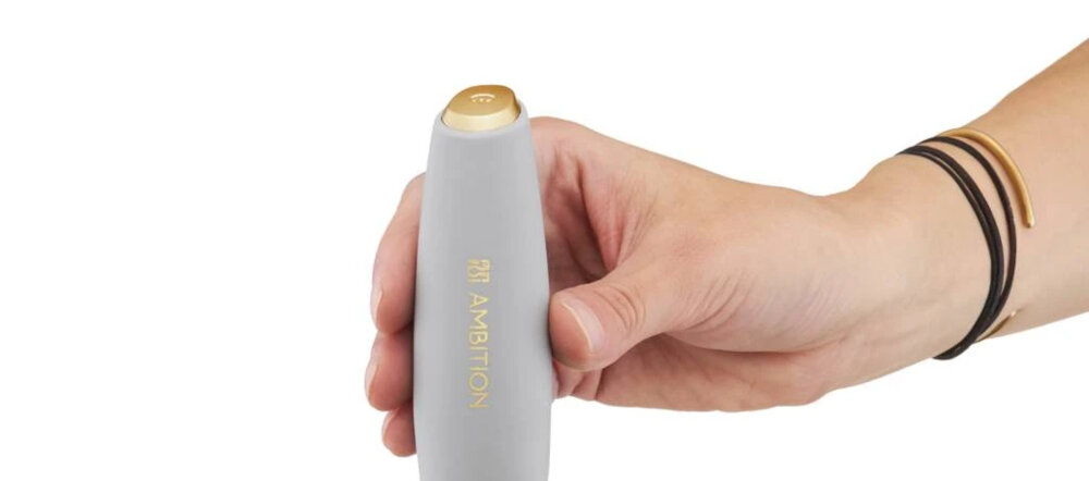 Spieniacz AMBITION Royal Szary Łatwa i wygodna obsługa Poręczna forma intuicyjne uruchamianie  wygodny w użyciu dla każdego Zasilanie na dwie baterie AA bez kabli