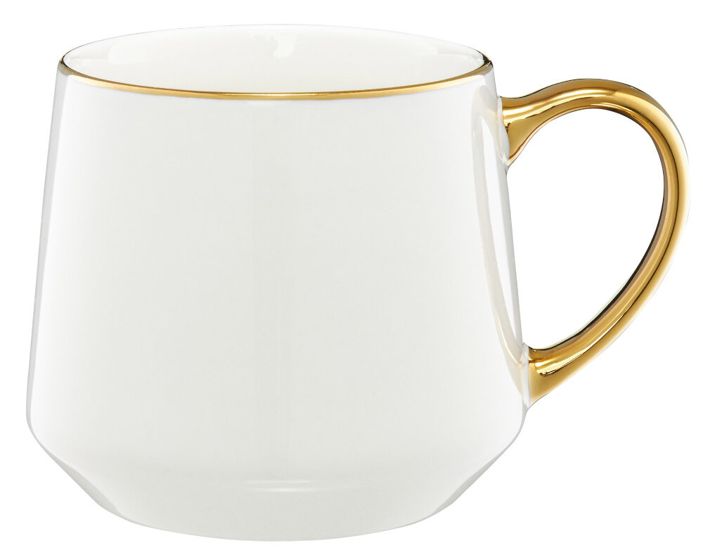 Kubek AMBITION Royal 43613 Biało-złoty pojemność napoje Różnorodność kolorystyczna kolekcja zalecane mycie ręczne
