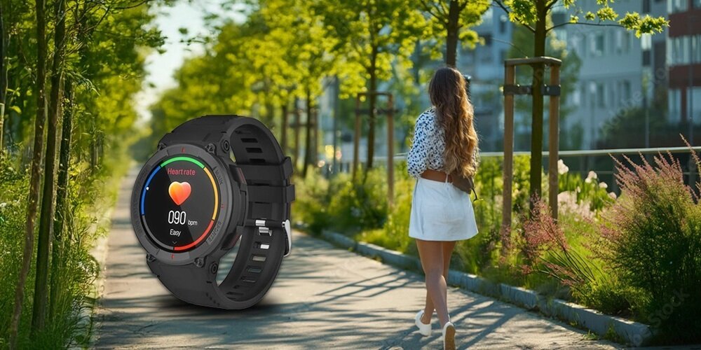 Smartwatch DENVER SWG-339 Czarny wbudowany GPS, dokładne śledzenie podczas treningów, licznik spalonych kalorii, krokomierz, funkcja monitorowania dystansu