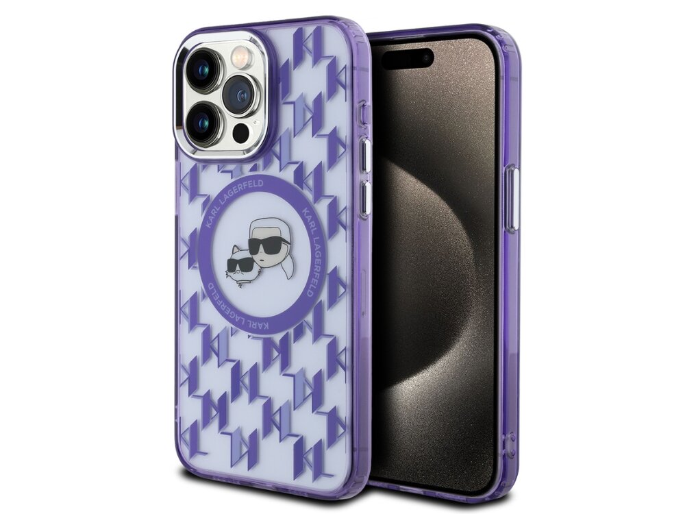 Etui KARL LAGERFELD IML Monogram Karl&Choupette Head MagSafe Styl i funkcjonalność Modny design na każdą okazję Ochrona która daje pewność zabezpieczenie telefonu precyzyjne dopasowanie