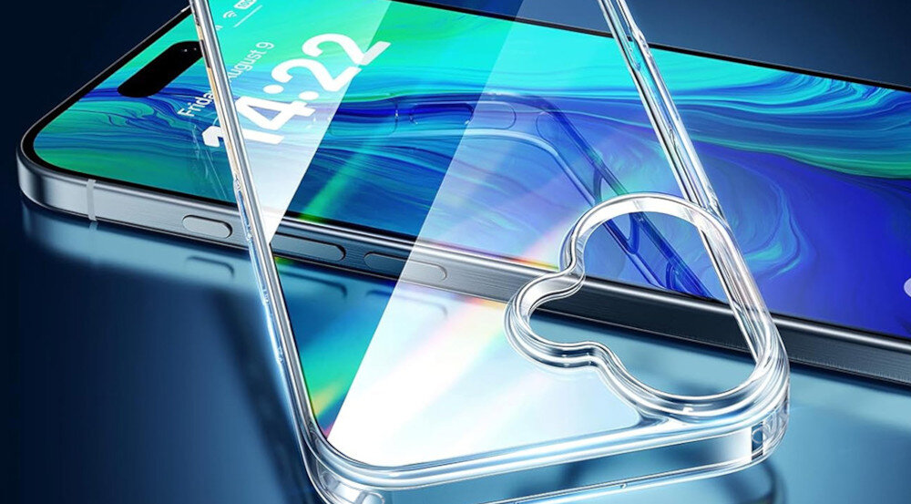 ETUI ROCK PURE DO APPLE IPHONE 16 PRZEZROCZYSTY Podniesione rogi wycięcia aparat otwory