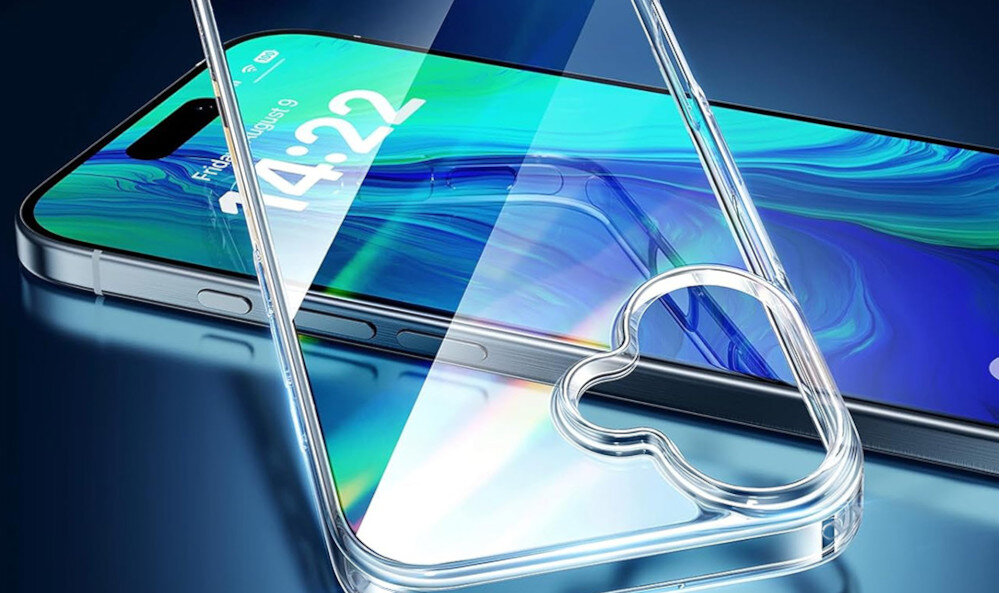 ETUI ROCK PURE DO APPLE IPHONE 16 PLUS PRZEZROCZYSTY Podniesione rogi wycięcia aparat otwory