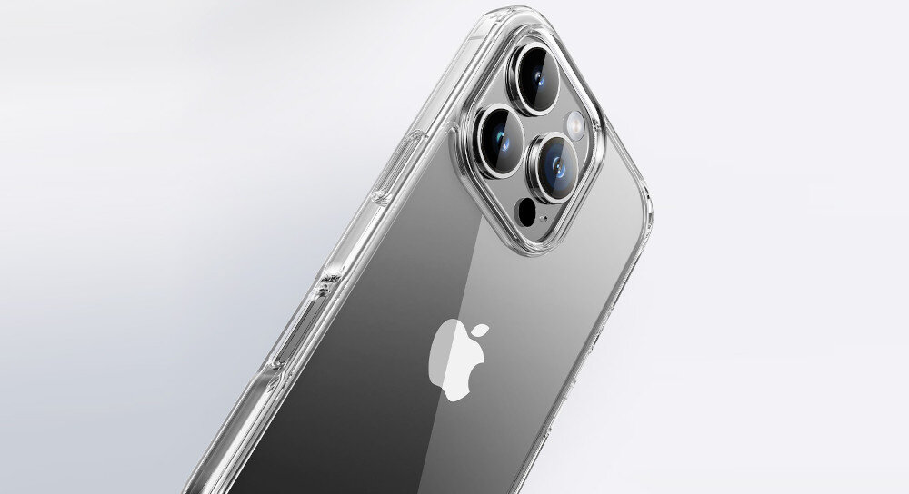 ETUI ROCK PURE DO APPLE IPHONE 16 PRO MAX PRZEZROCZYSTY Podniesione rogi wycięcia aparat otwory