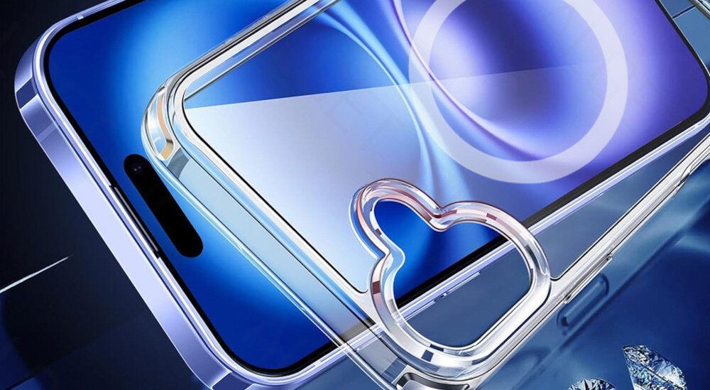 Etui ROCK Crystal MagSafe do Apple iPhone 16 Plus Przezroczysty Wytrzymały materiał Ochrona wstrząsy precyzyjne wykonanie magnetyczny pierścień