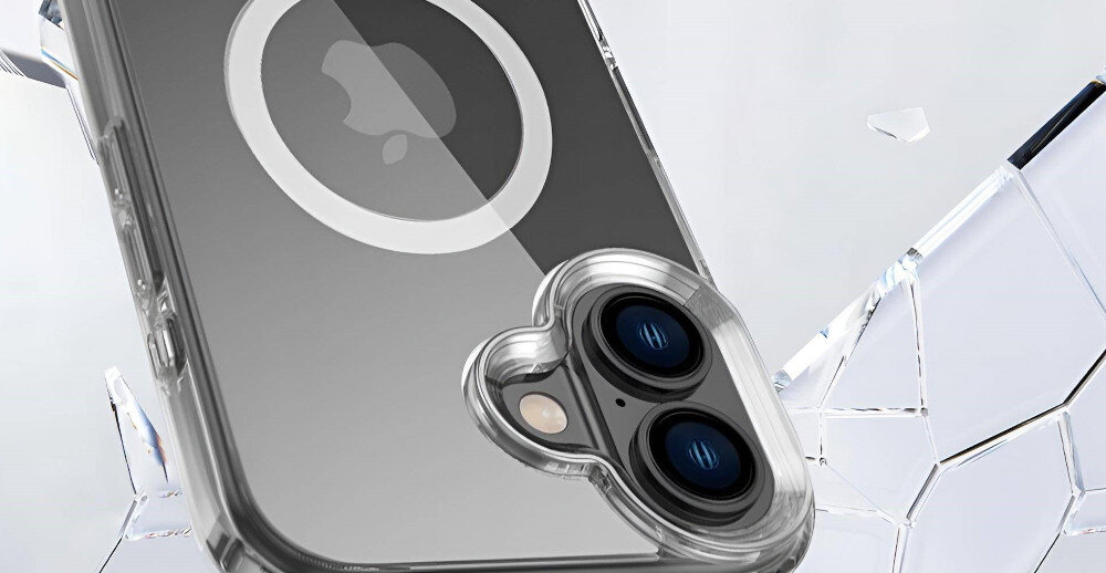 Etui ROCK Crystal MagSafe do Apple iPhone 16 Plus Przezroczysty miękkie krawędzie amortyzacja wstrząsów