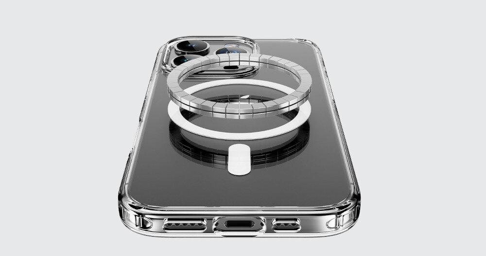 Etui ROCK Crystal MagSafe do Apple iPhone 16 Pro Przezroczysty wycięcia precyzyjne Podniesione rogi