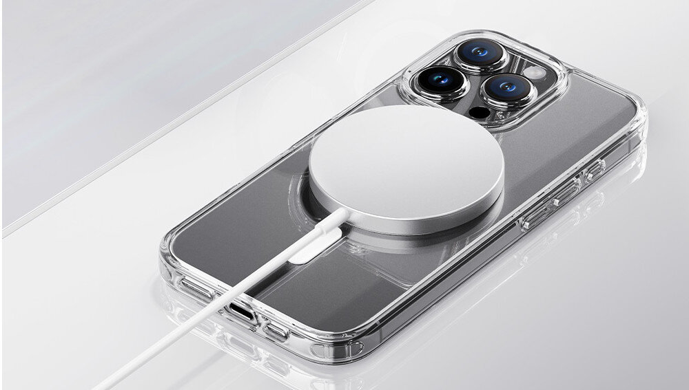 Etui ROCK Crystal MagSafe do Apple iPhone 16 Pro Przezroczysty Przezroczyste Krystaliczne technologia bezprzewodowa