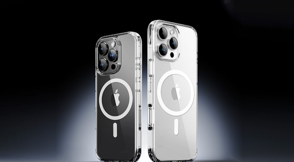 Etui ROCK Crystal MagSafe do Apple iPhone 16 Pro Max Przezroczysty Wytrzymały materiał Ochrona wstrząsy precyzyjne wykonanie magnetyczny pierścień