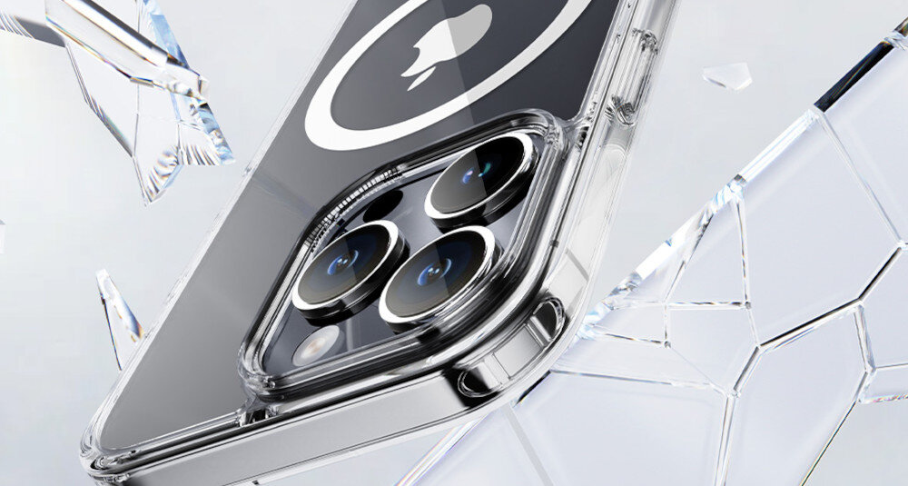 Etui ROCK Crystal MagSafe do Apple iPhone 16 Pro Max Przezroczysty miękkie krawędzie amortyzacja wstrząsów