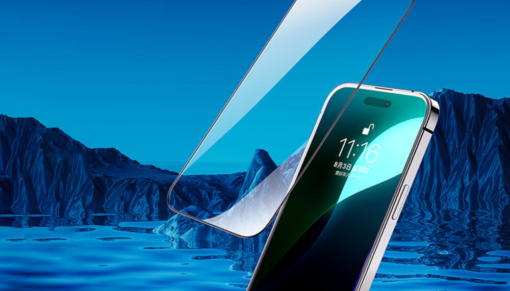 Szkło hartowane ROCK 03976 do Apple iPhone 16 Pro Max warstwa szkła ochrona wysoka twardość idealna przezroczystość