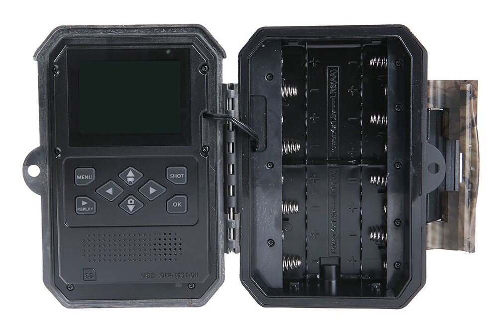 Fotopułapka BRAUN Scouting Cam Black 500 mikrofon głośnik pasek montażowy uchwyt do drzewa zasilanie AA