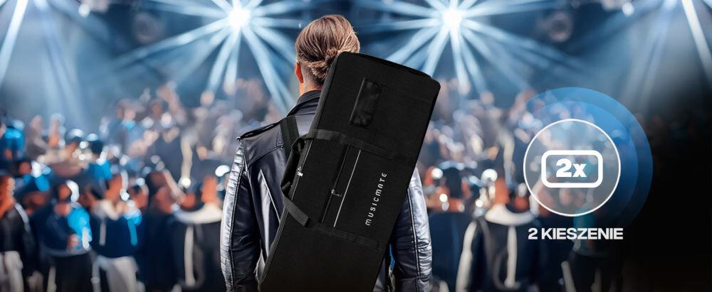 Pokrowiec MUSICMATE MM-B61 QuickBag regulowane szelki praktyczny uchwyt możliwość noszenia go w formie plecaka komfort i stabilność podczas przenoszenia