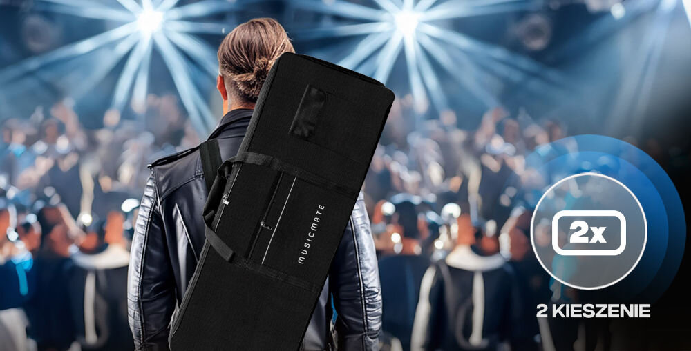 Pokrowiec MUSICMATE MM-B76 BeatBag regulowane szelki praktyczny uchwyt możliwość noszenia go w formie plecaka komfort i stabilność podczas przenoszenia