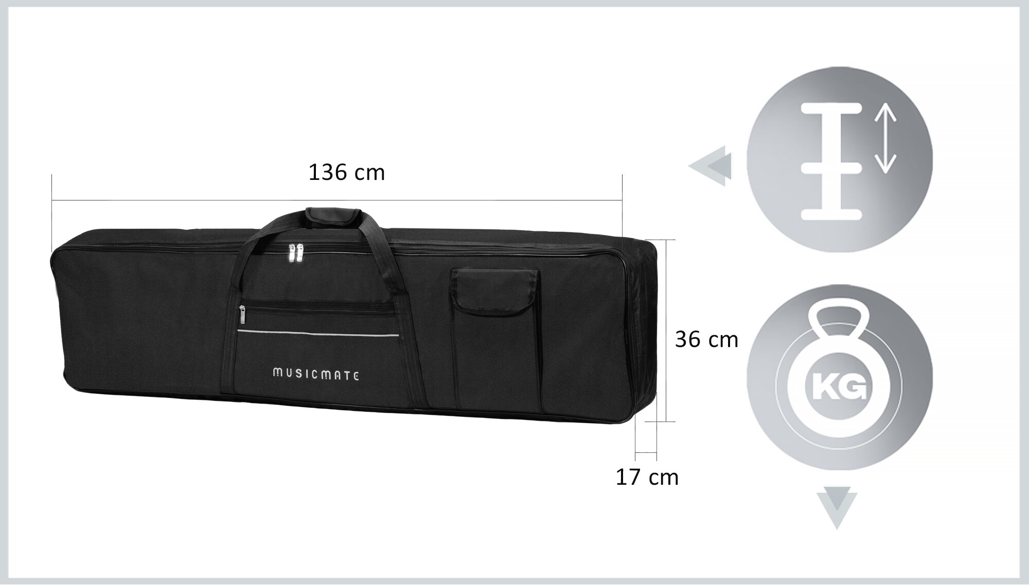 Pokrowiec klawiszowy MUSICMATE 88 MM-B88 PianoBag - Rozszerzaj swoje możliwości