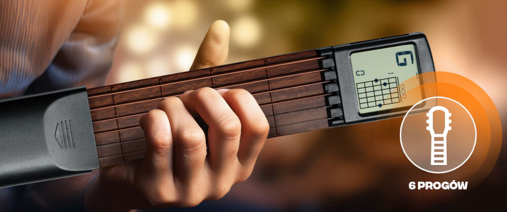 Trener akordów gitarowych MUSICMATE MM-A55 Stringssensei metalowe struny oraz sześć progów odwzorowujących prawdziwy instrument możliwość pracy nad precyzyjnym układem palców
rozwój pamięci mięśniowej