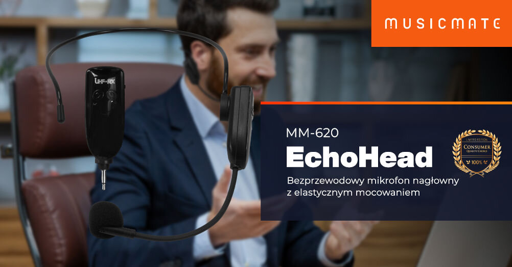 System bezprzewodowy MUSICMATE MM-620 Echohead Czarny