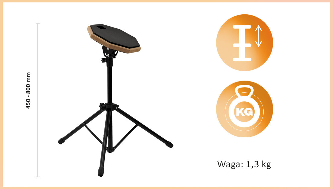 Pad perkusyjny MUSICMATE MM-DRM20 BeatPad - Mobilność i ochrona sprzętu