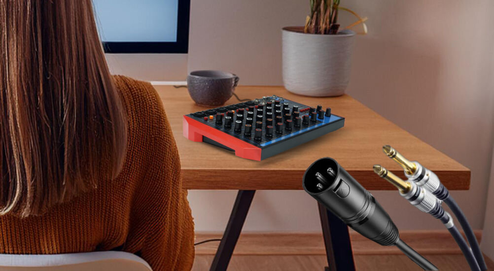 Mikser audio MUSICMATE MM-SM500 FusionMix USB-A solidna konstrukcja wysoka jakość dźwięku